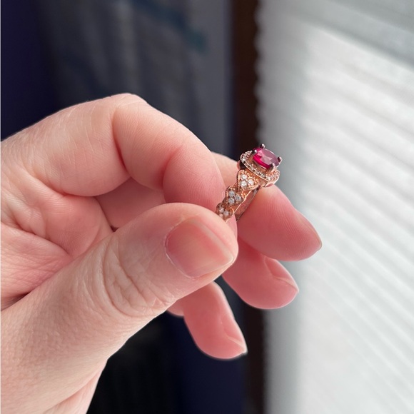 Ruby Rose Gold Ring - Picture 4 of 7